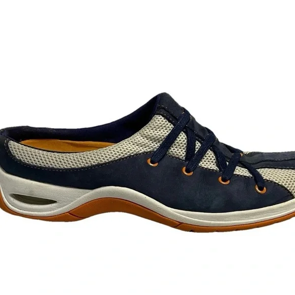 Cole Haan Nike Air Walking Mules Slip On Navy Blue Gray Sneakers Women’s Size 7 - Picture 3 of 15